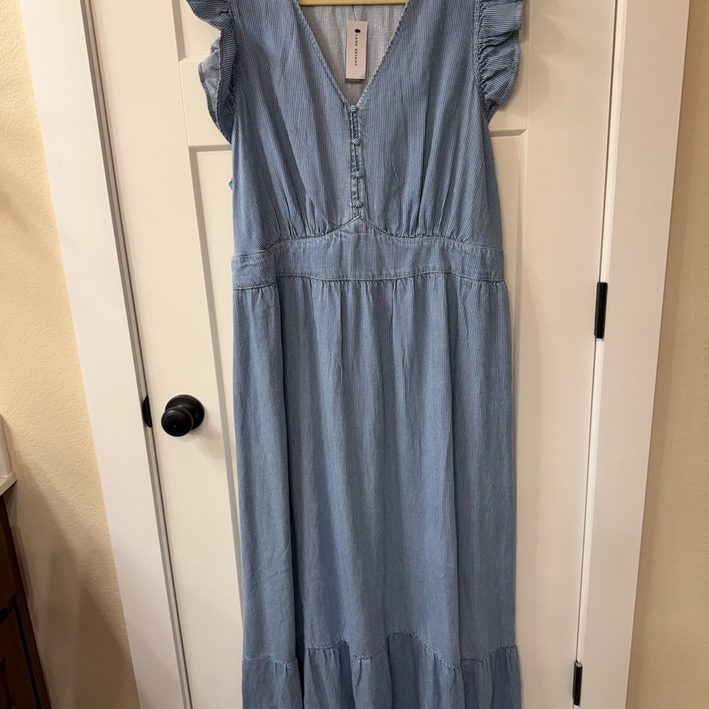 Lane Bryant Blue Denim Maxi Dress